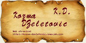 Kozma DŽeletović vizit kartica